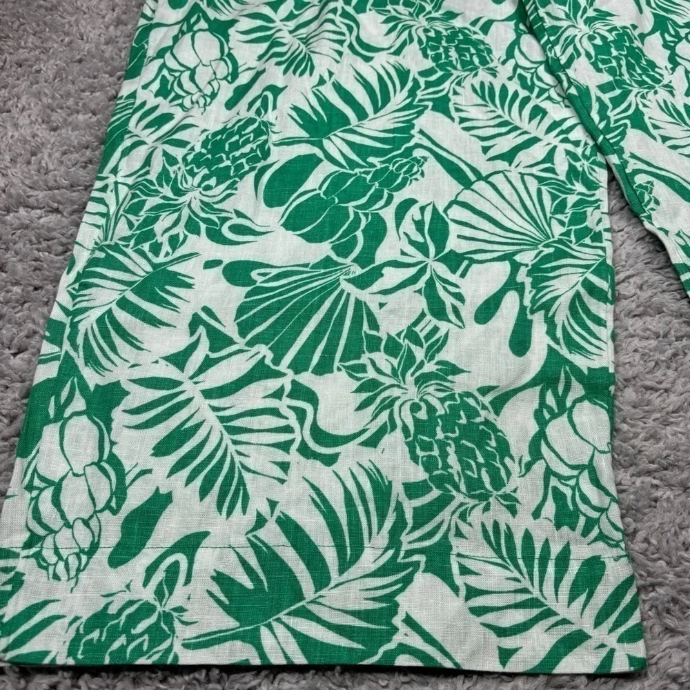 Nicole Miller Pants Womens Extra Large 100% Linen Wide Leg High Rise Beach Vaca - Picture 3 of 4